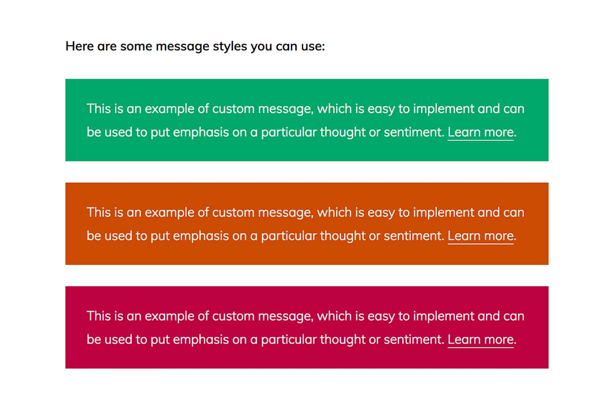 How to Add Custom Message Boxes to Your Content