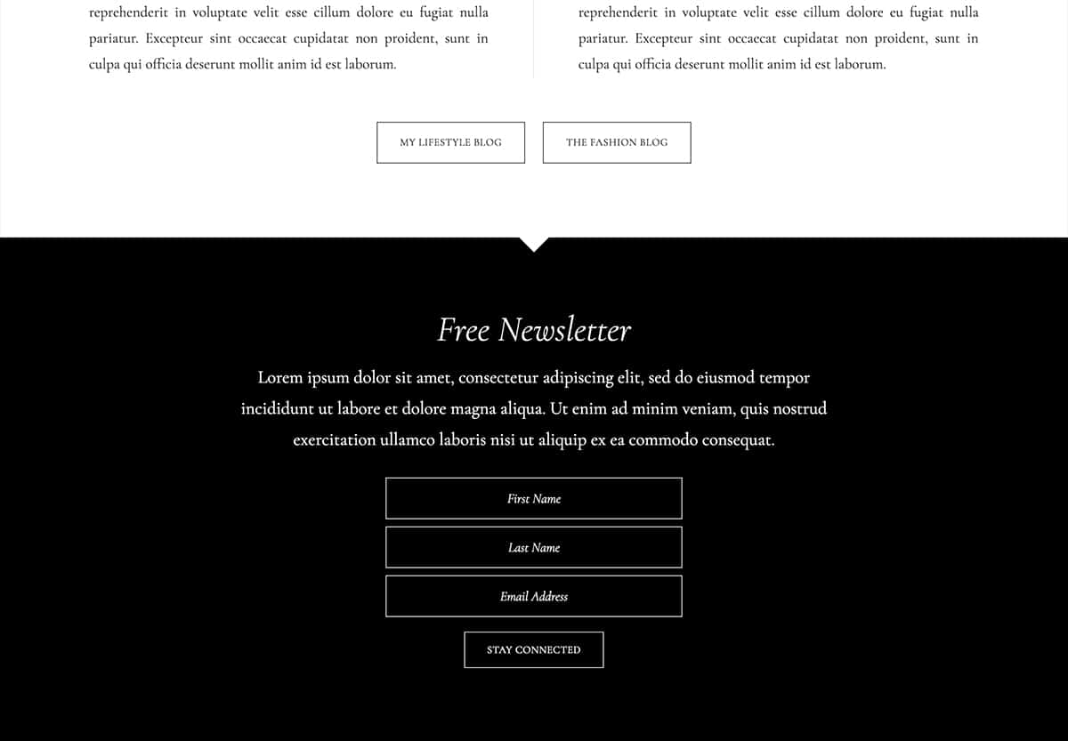 Add a Full-Width Newsletter Signup with Arrow
